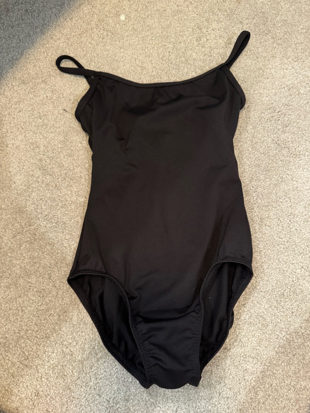 Motionwear black leotard, petite